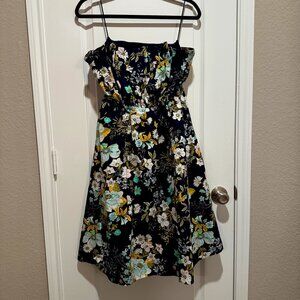 Anthropologie Strapless Floral Dress - Size Medium